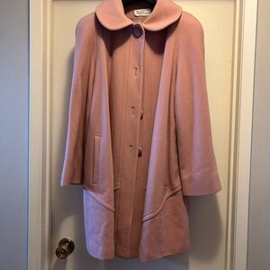 Itasca Pink Wool Coat with Peter Pan Collar